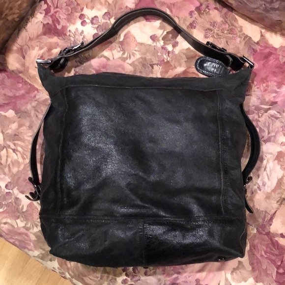 BCBGMaxAzria Black Leather Hobo Bag - Picture 3 of 16